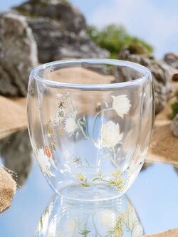 《玉骨遥》周边官方正版授权 娱影文创×玉骨遥 小白兽寒薇玻璃杯 (แก้ว)