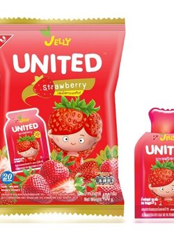 8852047240091 ขนมเยลลี่คาราจีเเนนผสมบุกเเละน้ำสตรอเบอร์รี่