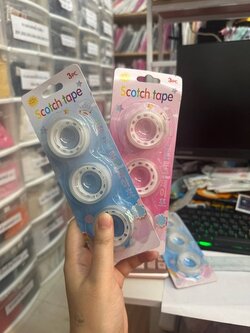 เทปใส ม้วนเล็ก แพ็ค 3 ม้วน พร้อมส่ง