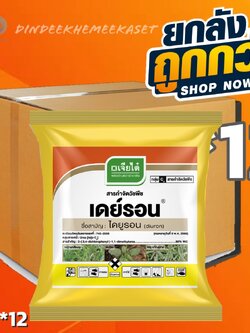 (ยกลังx12กิโล) 1กก.เดย์รอน - ไดยูรอน diuron 80% WG เป็นสารกำจัดวัชพืช ทั้งใบแคบ ใบกว้างและกก ชนิดใช้ทางดิน ไม่เลือกทำลาย