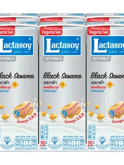 8850267800026 250ML แลคตาซอย น้ำนมถั่วเหลือง UHT/งาดำ(แพค*6)