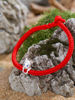 《玉骨遥》周边官方正版授权 娱影文创×玉骨遥 小白兽红绳手链 （ สร้อยข้อมือ)