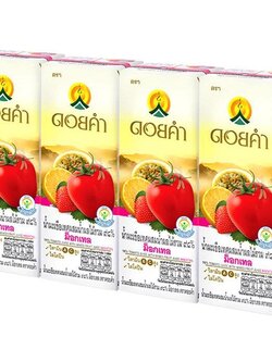 8850773510464 ดอยคำน้ำมะเขือเทศผสมผลไม้รวม98เปอร์เซ็นต์ 200มล.(แพค4กล่อง)