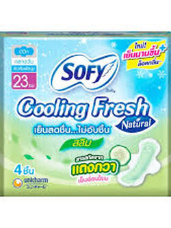 8851111153176 โซฟี คูลลิ่งเฟรช เนเจอรัล สลิม 23ซม. 4ชิ้น (แตงกวา)