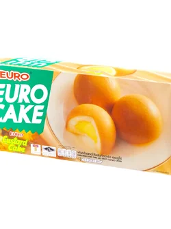 8850425002927 ยูโร่ พัฟเค้ก สอดไส้ครีมรสคัสตาร์ด 24 ก. แพ็ค 6 ชิ้น