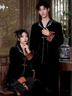 รวมออเดอร์【原神官方】钟离主题印象系列丝绒睡衣套装 Genshin