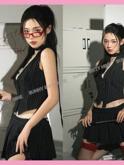 ชุดเซท เสื้อ+กระโปรง สไตล์เกาหลี SET991 พร้อมส่งในไทย