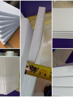 EPS FOAM,อีพีเอสโฟม 0.65 ปอนด์,โฟมแผ่นขนาด 60 x 120 cm หนา 1/2" ราคา 19 บาท/แผ่น บรรจุ 10 แผ่น/ห่อ