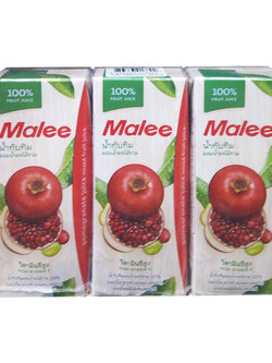 8853333017892 น้ำทับทิมผสมน้ำผลไม้รวม 100%ตรามาลี 200มล.แพค