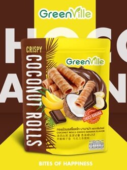 8857127014142 กรีนวิลล์ ทองม้วนรสช็อคโกบานานา