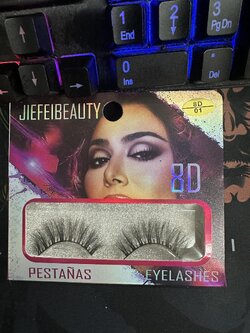 ขนตาปลอม ขนตาสายฝอ 8D กล่องม่วง พร้อมส่ง