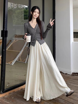 กางเกงขายาว ขากระบอกใหญ่ ทรงกระโปรง รหัส