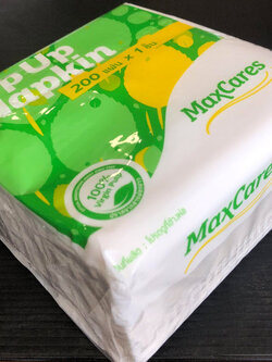 กระดาษเช็ดปาก Pop up MaxCares 200S