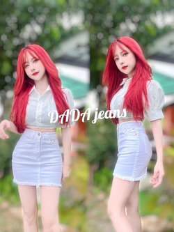 กระโปรงเอวสูง แต่งปลาย กระโปรงทรงเอ JB002