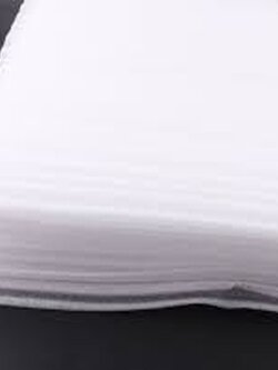 EPE FOAM SHEET แผ่นโฟมบางกันรอย ขนาด 17 x 26cm หนา 1 มม ราคา 0.80บาท/แผ่น(บรรจุ1000แผ่น/แพ็ค)