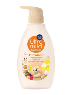 8851123710930 เบบี้มายด์อัลตร้ามายด์ ชาวเวอร์ ออร์แกนิค มิลค์ แฮปปี้เนส 380 มล.