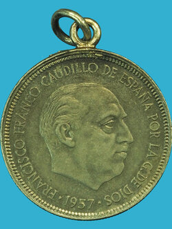 A5121 เหรียญกษาปณ์ต่างประเทศ ทำเป็นห่วงเชื่อม สำหรับห้อยคอ 10.1