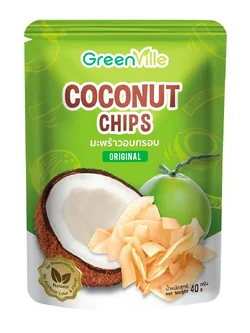 8857127014012 กรีนวิลล์ มะพร้าวอบกรอบ 40 กรัม