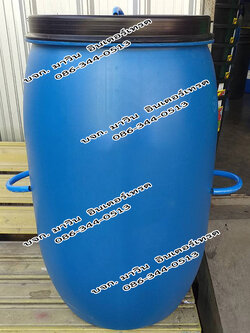 ถังขยะทรงกระบอก ความจุ 150 ลิตร มีฝาสีดำ