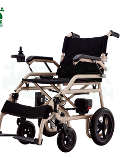 รถเข็นไฟฟ้า แบบพับได้ WT-6017 (สีครีม) รุ่นราคาประหยัด รับประกัน 1 ปี