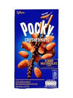 8851019001227 ป๊อกกี้ ครัชนัท บิสกิต เกล็ดอัลมอนด์และเกล็ดคุกกี้ 25 ก.