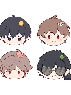 谷子酱 盗墓笔记 2023稻米节 张起灵& 吴邪&解语花&黑瞎子 毛绒团子 ก้อนเกี๊ยว