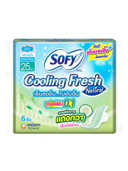 8851111158010 โซฟี คูลลิ่งเฟรชเนเชอรัสซูเปอร์สลิม25ซม.6ชิ้น0.1