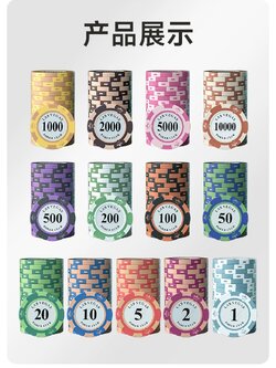 佰偌德州扑克筹码币棋牌室专用高端积分代币卡片麻将牌机定制筹码