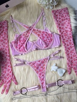 เซทชุดชั้นใน ถ่ายแบบ ลายเสือ พร้อมส่งในไทย