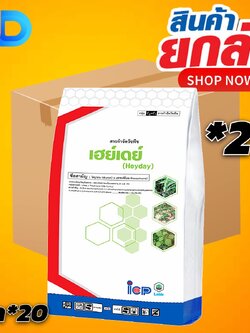 (ยกลัง 20 กก) เฮย์เดย์ สาร ไดยูรอน + เฮกซะซิโนน 46.8%+13.2% WG ขนาด 1 กก ของ ICP ป้องกันวัชพืช ใบแคบ และ ใบกว้าง