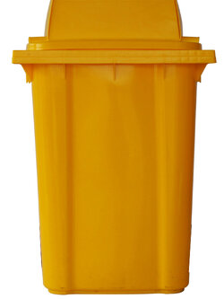 ถังขยะพลาสติก มีล้อเลื่อน ฝา1ช่องทิ้ง ขนาด 190 ลิตร