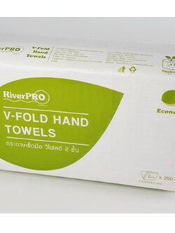 กระดาษเช็ดมือแผ่น Riverpro 2 Ply Economy