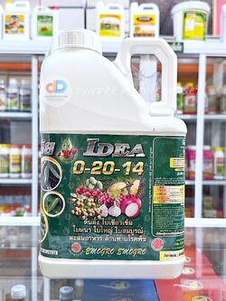 ปุ๋ยน้ำ 0-20-14 ปุ๋ยน้ำฉีดทางใบ ขนาด 5 ลิตร ต้นตั้ง ใบเขียวเข้ม ใบหนา ใบใหญ่ ใบสมบูรณ์ สะสมอาหาร ต้านทานโรคพืช