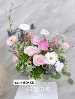 Fresh Flower Vase แจกันดอกไม้สด Style Korea พร้อมตกแต่ง สามารถเปลี่ยนสีได้