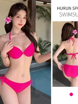 บิกินี่ ชมบานเย็น โครงดันทรง เซ็ท 2 ชิ้น รหัส SW071