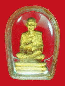 A1058 พระหล่อสมเด็จพุฒจารย์โต พรหมรังษี เลี่ยมพลาสติกเก่า 4