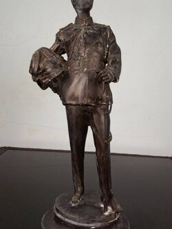 546.พระบรมรูปหล่อในหลวงรัชกาลที่5 พระบาทสมเด็จพระปรมินทรมหาจุฬาลงกรณ์ พระจุลจอมเกล้าเจ้าอยู่หัว ประทับยืน ฐานกลม