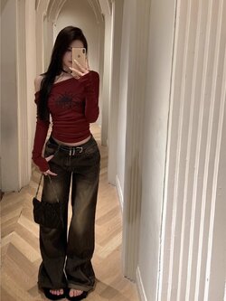 เสื้อแขนยาว ปาดไหล่ รหัส CN2401