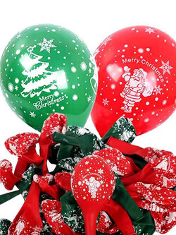 ลูกโป่ง คริสต์มาส 10 ลูก ตกเเต่งบ้าน รหัส PT202