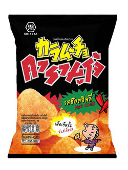 8851004451204 คารามูโจ้ แผ่นเรียบ ฮ๊อตชิลลี่ 44g