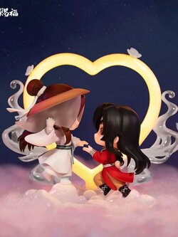 ส่วนที่เหลือของ 擎苍 天官赐福谢怜花城凝光赴月Q版手办正版动漫周边模型公仔