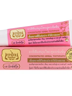 8857123060044 ยาสีฟันเทพไทยสมุนไพร สูตรมิกซ์ฟรุต/ชมพู 30g