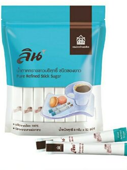 8859296300163 ลิน น้ำตาลทรายขาวบริสุทธิ์ 6 กรัม(50ซอง)