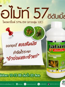 โอไม้ท์ 57 อีดับเบิ้ลยู (Omite 57 EW) "โอไม้ท์" สารกำจัดไรศัตรูพืช ทั้งไรแดง ไรสนิม ไรที่ดื้อยา 1ลิตร