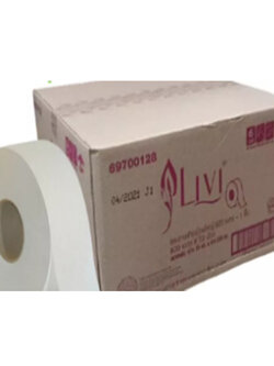 กระดาษชำระม้วนใหญ่ LIVI JRT 1 Ply 600M