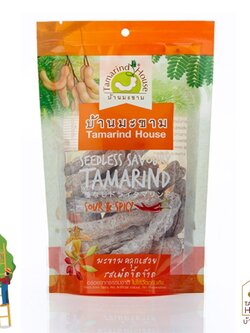 8854099006526 บ้านมะขามคลุกเสวย รสเผ็ดจี๊ดจ๊าด90ก.