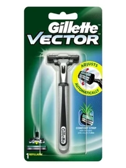 8888826016175 มีดโกนหนวดพร้อมด้าม ยิลเลตต์ เวคเตอร์