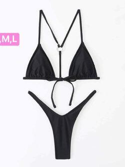 ชุดว่ายน้ำ บิกินี่ สีดำ สุดแซ่บ สุดเซ็กซี่ SW022