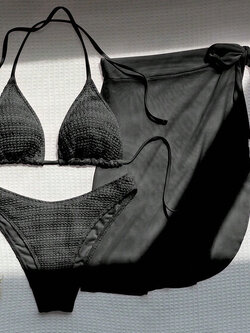 บิกินี่ ชุดว่ายนํ้า 3 ชิ้น ชุดว่ายน้ำ บิกินี่ชุดว่ายน้ำผู้หญิง แก้