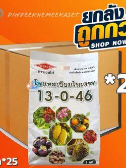 (ยกลัง25กิโล) เวสโก้ 13-0-46 โพแทสเซียมไนเตรท จี-ฟาสท์ เร่งช่อดอกไม้ผล ขนาด1 กิโลกรัม
